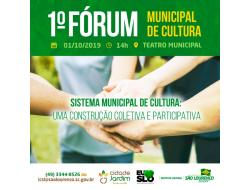  Instituto Cultural promove o Fórum Municipal de Cultura