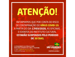 Suspensão das aulas para evitar riscos