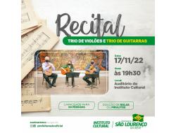 ICSL realiza recital do Trio de Violões com abertura do Trio de Guitarras