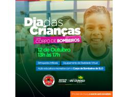 Instituto Cultural e Corpo de Bombeiros promovem dia das Crianças