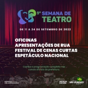 9ª Semana de Teatro terá oficinas, apresentação de rua e espetáculo nacional