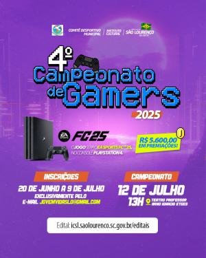 4º Campeonato de Gamers movimenta programação de aniversário de São Lourenço do Oeste