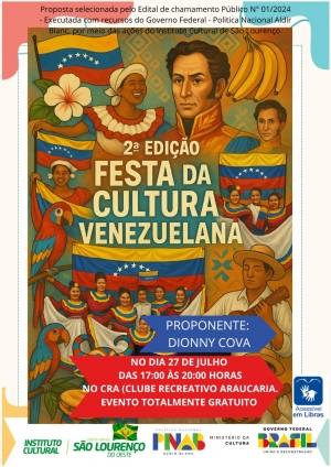 2ª  Edição da Festa da Cultura Venezuelana  já tem data marcada 