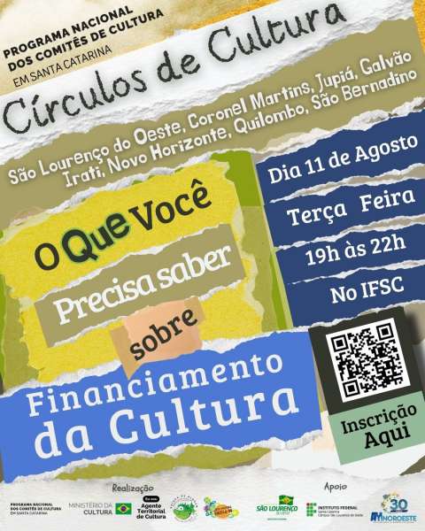 São Lourenço do Oeste recebe encontro regional sobre financiamento da cultura e fortalecimento das políticas públicas